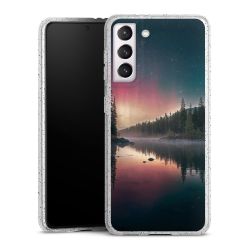 Silikon Glitter Case transparent-silber