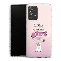 Silikon Glitter Case transparent-silber