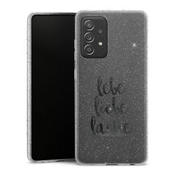 Silikon Glitter Case transparent-silber