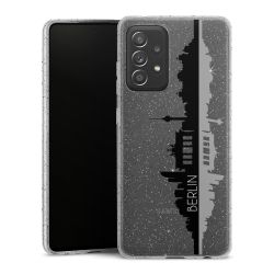 Silikon Glitter Case transparent-silber