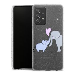 Silicone Glitter Case silver glitter