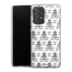 Silicone Glitter Case silver glitter