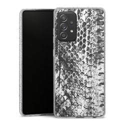 Silicone Glitter Case silver glitter