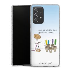 Silikon Glitter Case transparent-silber