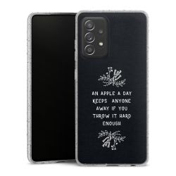 Silikon Glitter Case transparent-silber