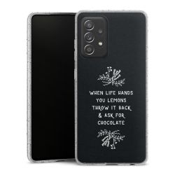 Silikon Glitter Case transparent-silber