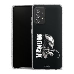 Silikon Glitter Case transparent-silber