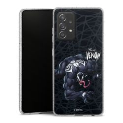 Silikon Glitter Case transparent-silber