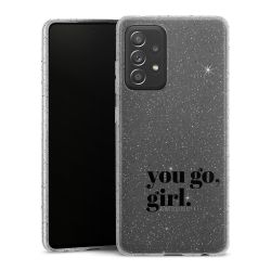 Silikon Glitter Case transparent-silber