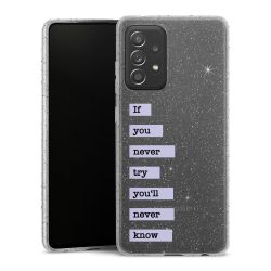 Silikon Glitter Case transparent-silber