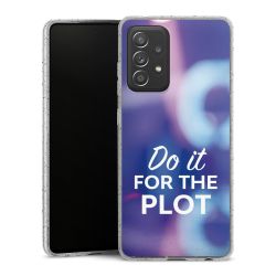 Silikon Glitter Case transparent-silber