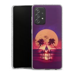 Silikon Glitter Case transparent-silber