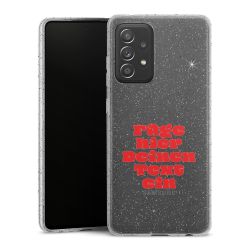 Silikon Glitter Case transparent-silber