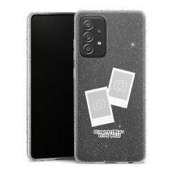 Silikon Glitter Case transparent-silber