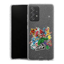 Silikon Glitter Case transparent-silber