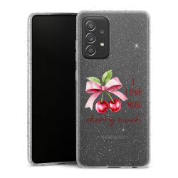 Silikon Glitter Case transparent-silber