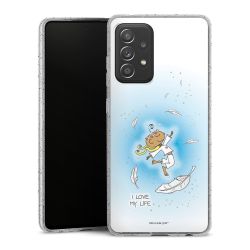 Silikon Glitter Case transparent-silber