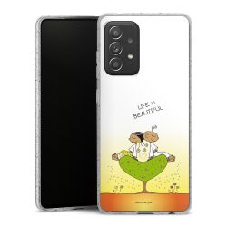 Silikon Glitter Case transparent-silber