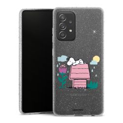 Silikon Glitter Case transparent-silber