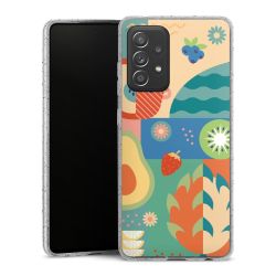 Silikon Glitter Case transparent-silber