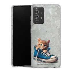 Silikon Glitter Case transparent-silber