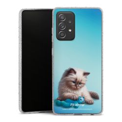 Silikon Glitter Case transparent-silber