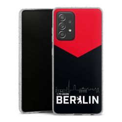 Silikon Glitter Case transparent-silber