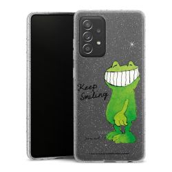 Silikon Glitter Case transparent-silber