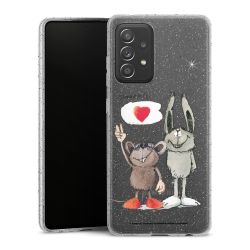 Silikon Glitter Case transparent-silber