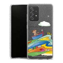 Silikon Glitter Case transparent-silber