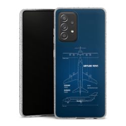 Silikon Glitter Case transparent-silber