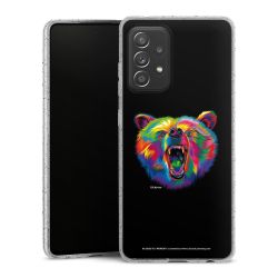 Silikon Glitter Case transparent-silber