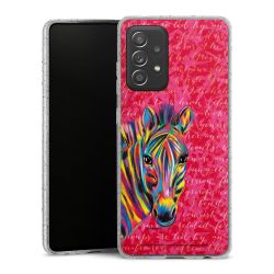 Silikon Glitter Case transparent-silber