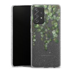 Silikon Glitter Case transparent-silber