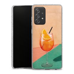 Silikon Glitter Case transparent-silber