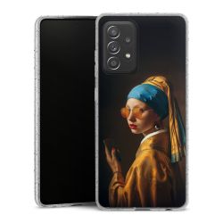 Silikon Glitter Case transparent-silber