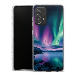 Silikon Glitter Case transparent-silber