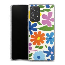 Silikon Glitter Case transparent-silber