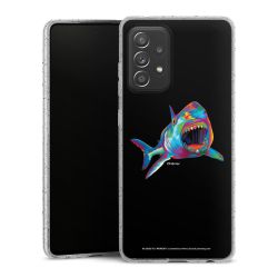 Silikon Glitter Case transparent-silber