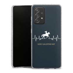 Silikon Glitter Case transparent-silber