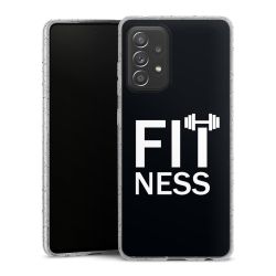 Silikon Glitter Case transparent-silber