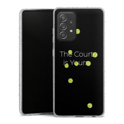 Silikon Glitter Case transparent-silber