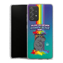 Silikon Glitter Case transparent-silber