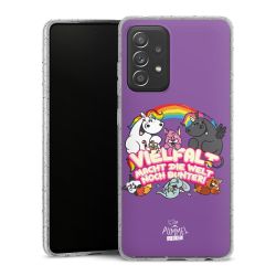 Silikon Glitter Case transparent-silber