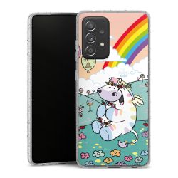 Silikon Glitter Case transparent-silber