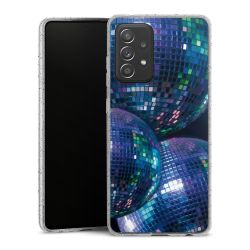 Silikon Glitter Case transparent-silber