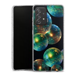 Silikon Glitter Case transparent-silber