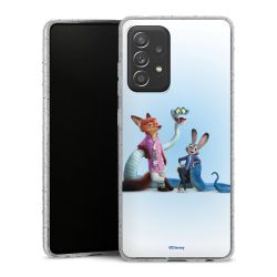 Silikon Glitter Case transparent-silber