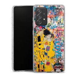 Silikon Glitter Case transparent-silber