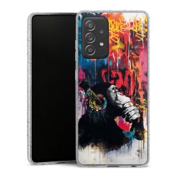 Silikon Glitter Case transparent-silber